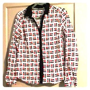 Long Sleeve Button Down (Lipstick & Nail Polish)